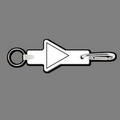 Key Clip W/ Key Ring & 1 9/16"x1 13/16" Triangle Key Tag